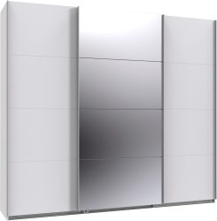 Wimex Kleiderschrank »Mugano, Made in Germany, Lieferung bis in Deine Etage und Stellort«, (wähle Deine Ausstattung: Basic oder Premium!), 3 Schwebetüren, grosse Grössen, mit oder ohne Spiegel, Metallgriffe