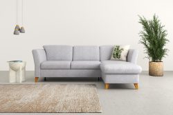Home affaire Ecksofa »Trelleborg«, Federkern-Polsterung, wahlweise mit Bettfunktion und Bettkasten, Kopfstützen optional