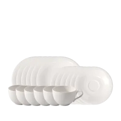 like. by Villeroy & Boch - Kaffee-Service, 18 Stück EC Essential, One Size, Weiss