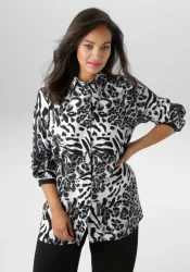Aniston PLUS Hemdbluse in trendigen Animal Dessin