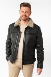 Mauritius Lederjacke »MMAlasko« mit Umlegekragen