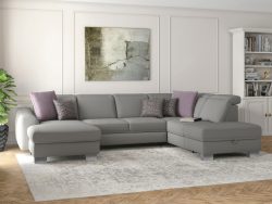 sit&more Wohnlandschaft »Durness«, mit Federkern und hochwertigen Edelstahlfüssen, wahlweise mit Kopfteilverstellung, optional mit Bettfunktion und Stauraum