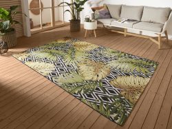 HANSE Home Outdoorteppich »Diamonds and Leaves«, rechteckig, 3 mm Höhe, strapazierfähig, robust, pflegeleicht, fussbodenheizungsgeeignet