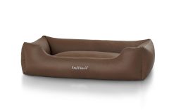 Knuffelwuff Hunde-Bett Sidney Kunstleder XXL, 120 x 85 cm, Braun
