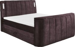MID.YOU Boxspringbett 180/200 cm in aubergine , Dallas 6 , 180 cm , 002220049301