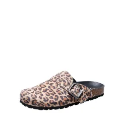 VERBENAS Clog Hausschuh, Sommerschuh im Leo-Look