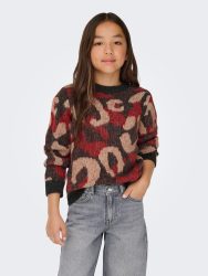 KIDS ONLY Rundhalspullover »KOGWILD L/S JQ O-NECK KNT«