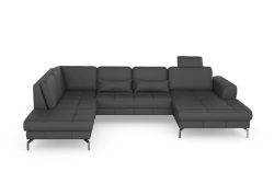 sit&more Wohnlandschaft »Bendigo V«, inklusive Sitztiefenverstellung, Bodenfreiheit 15 cm, wahlweise in 2 unterschiedlichen Fussfarben