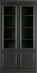 mutoni - Vitrinenschrank Organize T44 mattschwarz 110x215, One Size