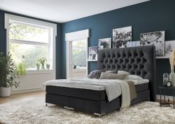 ATLANTIC home collection Boxspringbett, mit Topper und extra hohem Kopfteil