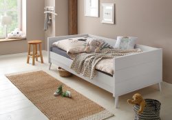 Lüttenhütt Jugendbett »Ellen«, aus massivem Kiefernholz, in 2 verschiedenen Farben, mit Holzfüssen