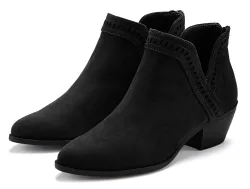 LASCANA Cowboy Stiefelette Cowboy Boots, Western Stiefelette, Ankleboots mit Ausschnitt VEGAN