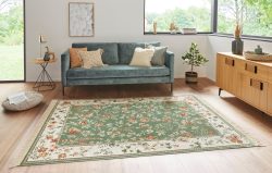 Nouristan - Teppich Oriental Velvet with Fringes Oriental Flowers - 95 x 140 cm