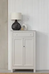 mutoni - Schrank Eva Kiefer mist 93x150, One Size, Weiss