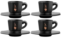 Bialetti - Tassen-Set, 80 ml, Black