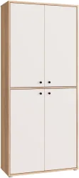 FORTE Schuhschrank Metallgriffe Schwarz, Soft Close, Vollauszug