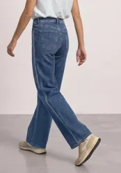 Wide Leg Jeans im Loose Fit mit Gallonstreifen