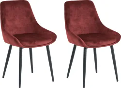 mutoni - Esszimmerstuhl Jokra (2er-Set), One Size, Rot Bunt