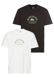 Quiksilver T-Shirt »BEST PLACE SHORT SLEEVE TEE PACK YM« Packung, 2er-Pack, 2 Stk. tlg.
