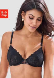 LASCANA Bügel-BH aus Spitze mit dekorativem Ringdetail, sexy Dessous