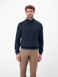 LERROS Strickpullover »LERROS Strickpullover mit Zopfmuster und Troyerkragen«