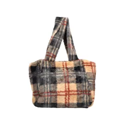 Rieker Shopper Umhängetasche, Schultertasche in modischer Karo-Optik