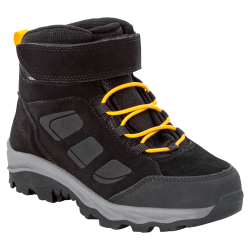 Jack Wolfskin Wasserdichte Wanderschuhe Kinder Vojo Backlength Texapore Mid Kids 31 schwarz black / burly yellow XT