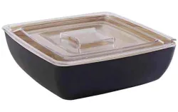 APS Schale FRIDA, Melamin, eckig; 2650 ml, 25x25x7.5 cm (LxBxH); beige/schwarz; quadratisch