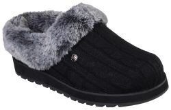 Skechers Footwear Skechers Damen/Damen Andenken stricken Ice Angel flauschige Trim Mule Hausschuhe Schwarz UK Size 3 (EU 36, US 6)