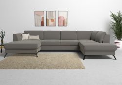 sit&more Wohnlandschaft, inklusive Sitztiefenverstellung, wahlweise mit Bettfunktion, 15cm hoch