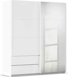 Schwebetürenschrank Elara Weiss 181/210/62 cm Weiss 