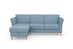 sit&more Ecksofa »Visby«, Wahlweise mit Bettfunktion und Bettkasten, frei im Raum stellbar, mit Federkern, auch erhältlich in dem besonders leicht mit Wasser zu reinigendem 