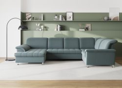 DOMO collection Wohnlandschaft »Franzi«, im XXL-Format, wahlweise mit Bettfunktion, Bettkasten und Kopfteilverstellung, frei im Raum stellbar