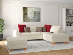 sit&more Ecksofa »Durness«, mit Federkern und hochwertigen Massivholzfüssen, wahlweise mit Kopfteilverstellung, Bettfunktion und Stauraum oder mit Bettfunktion und Bettkasten
