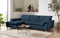 DOMO collection Ecksofa »Franzi«, wahlweise mit Kopfteilverstellung (dann Tiefe: 170 cm), optional mit Bettfunktion und Bettkasten, inklusive Zierkissen