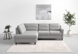 sit&more Ecksofa »Farö«, inklusive Federkern, mit naturfarbenen Füssen, wahlweise mit Bettfunktion und Bettkasten