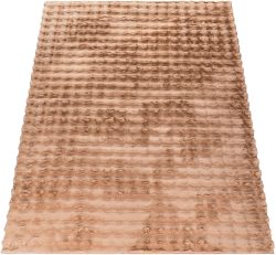 Paco Home Hochflor-Teppich »Arnheim 741«, rechteckig, Uni Farben, modernes Design, besonders weich, Hoch-Tief Effekt