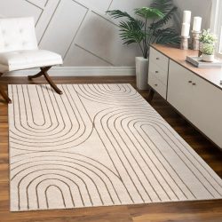 Paco Home Teppich »Tuana 215«, rechteckig, Kurzflor, Regenbogen, Hoch-Tief Struktur, Scandi-Look