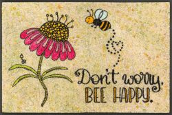 wash+dry by Kleen-Tex Fussmatte »Bee Happy«, rechteckig
