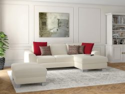 sit&more Ecksofa »Durness«, mit Federkern und hochwertigen Edelstahlfüssen, wahlweise mit Kopfteilverstellung, Bettfunktion und Bettkasten oder mit Bettfunktion und Bettkasten