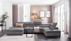Home affaire Wohnlandschaft »Alberto«, XL, inklusive Kopfteilverstellung