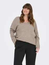 ONLY CARMAKOMA V-Ausschnitt-Pullover 
