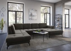 sit&more Wohnlandschaft »Bendigo V«, inklusive Sitztiefenverstellung, Bodenfreiheit 12 cm, wahlweise in 2 unterschiedlichen Fussfarben