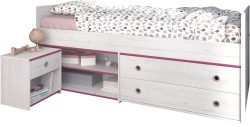 Parisot Jugendzimmer-Set »Smoozy«, (2 tlg., Kleiderstange, Schreibtisch und Regal mit Vorhang)
