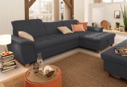 Home affaire Ecksofa »Lyla«, mit Recamiere, wahlweise mit Rückenfunktion und zusätzlich mit Bett + Bettkasten