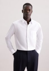 seidensticker Businesshemd »Schwarze Rose« Comfort 1/1 Covered-Button-Down-Kragen Struktur