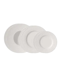 Villeroy & Boch - Tellerset 6tlg. EC Manufacture Rock blanc, One Size, Weiss