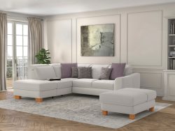 sit&more Ecksofa »Durness«, mit Federkern und hochwertigen Massivholzfüssen, wahlweise mit Kopfteilverstellung, Bettfunktion und Stauraum oder mit Bettfunktion und Bettkasten
