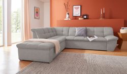 DOMO collection Ecksofa »Lagoa«, wahlweise mit Bettfunktion, frei im Raum stellbar, in grosser Farbvielfalt