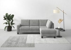 Home affaire Ecksofa »Summer«, mit Ottomane, mit oder ohne Bettfunktion und Bettkasten, Cord-Bezug